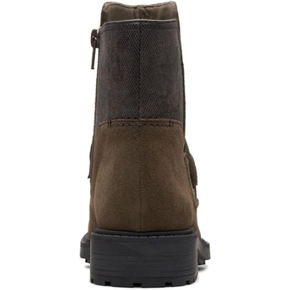 Clarks Opal Rose 26168396 Boots Women's US 7.5 Dark Olive Suede Ankle JOBB213 - Picture 5 of 14
